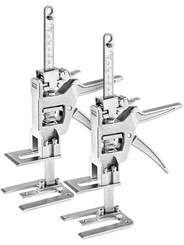Toemics 2er Set Multifunktionale Armheber mit Skala Langsam- und Schnellhebefunktion Tragkraft bis 220kg Höhenverstellung für Möbel Türen Schränke Gipskartonplatten