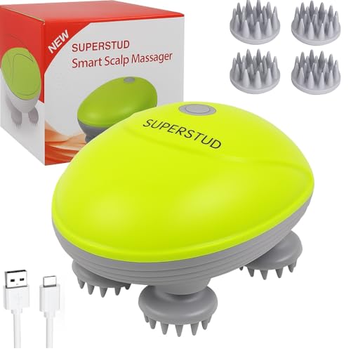 Scalp Massager For Hair Growth || Rechargeable Electric Head Massager with 3 Speed Modes | Head Scratcher for Stress Relief, Relaxation & Deep Clean
