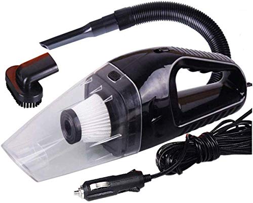 NOOX 12v Handheld High Power Car Vacuum Cleaner, Carpet Cleaner for Car 120W 4000pa with Cigarette Plug Cleaning Pet Hair, Soot, Bread Crumbs and etc - Black