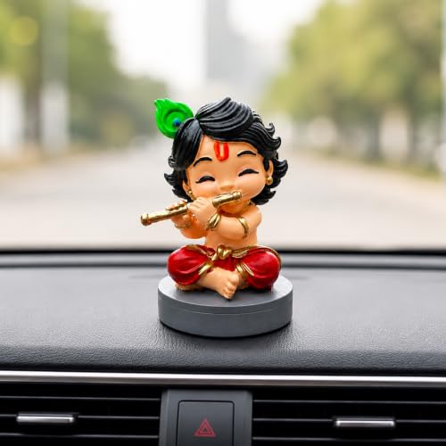 Image of UNOVATE Krishna Idol Small for Car Dashboard | Krishna Murti | Multicolor