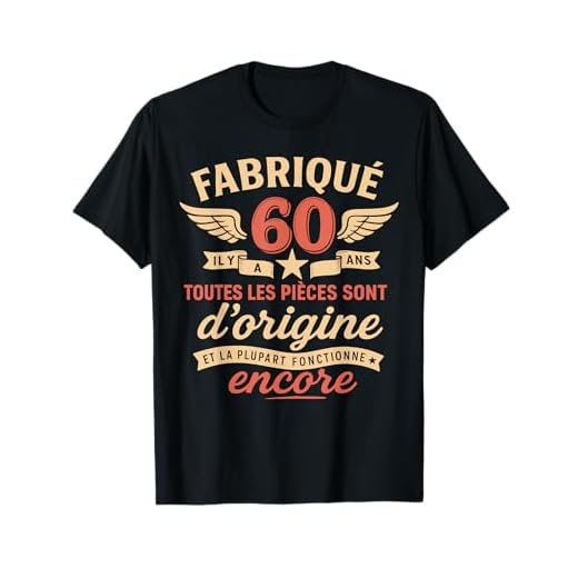 60 ans anniversaire homme femme 1965 déco drôle cadeau T-Shirt