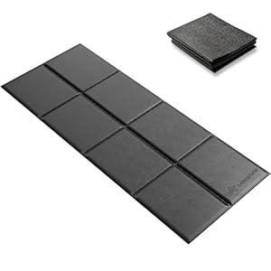 UREVO Foldable Treadmill Mat, Exercise Bike Mats for Home Gym Workout, Waterproof Non-Slip Exercise Equipment Mat Floor Protector for Indoor Cycles, Rowing Machine, Elliptical