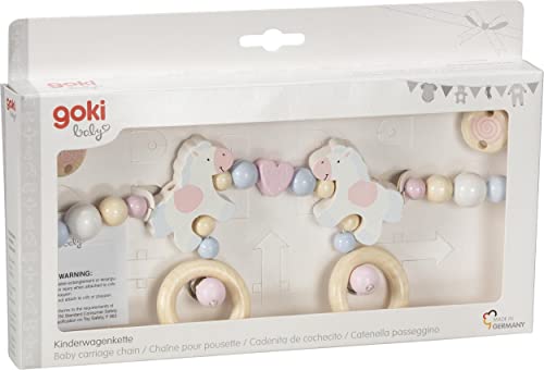 Image of Goki 65234 Pram Chain Horses, Pastel Colours, Small