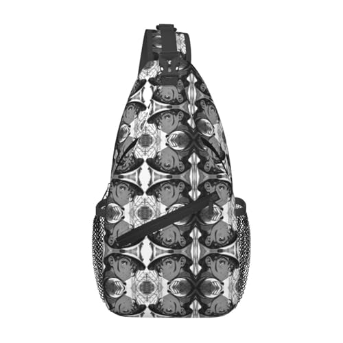 Morrales Crossbody Sling para Hombre y Mujer Negro