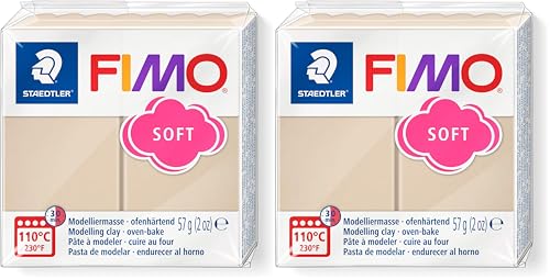 Staedtler - Fimo Soft - Pain Pâte à Modeler 57 g Sahara (Lot de 2)