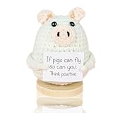 Handmade Mini Funny Positive Emotional Support Pickle, Cute Stuff Funny Knitted Wool Handwoven Ornaments Crochet Birthday Gifts Under 10 Dollars for Women Coworkers Friend Family