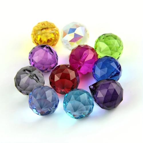 Boules Facettes Cristal Feng Shui Bleu : Le Cadeau Parfait pour Salon et Maison