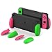 Skull & Co. GripCase: A Comfortable Protective Case with Replaceable Grips [to fit All Hands Sizes] for Nintendo Switch [No Carrying Case] - Neon Pink & Green[Splatoon2 Edition]