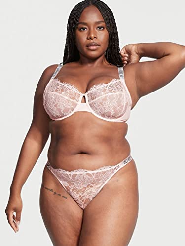 Victoria's Secret Women's Lace Thong Underwear, Shine Strap, Very Sexy Collection, Pink (Medium) #TOP1