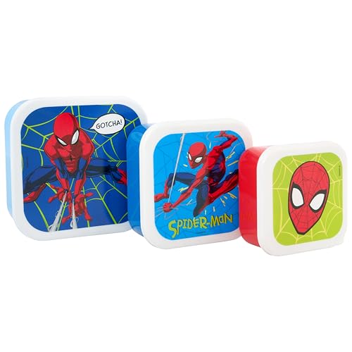 Marvel Spider-Man Amazing Lunch Box, Polypropylene, 900 milliliters, Red & Blue