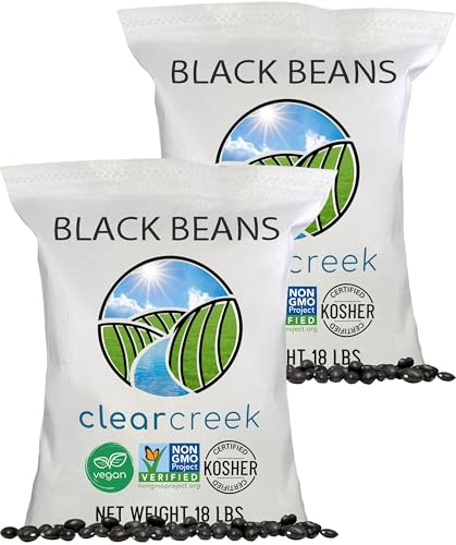 Clear Creek Washington State Grown Black Beans, 36 lbs