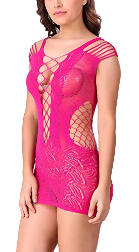 Image of Xs and Os Women's Polyamide Spandex Solid Above Knee Baby Doll Lingerie