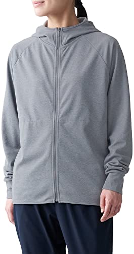 無印良品 フード付きトレーナー UPF50+日焼けを防ぐジップアップパーカー グレー M