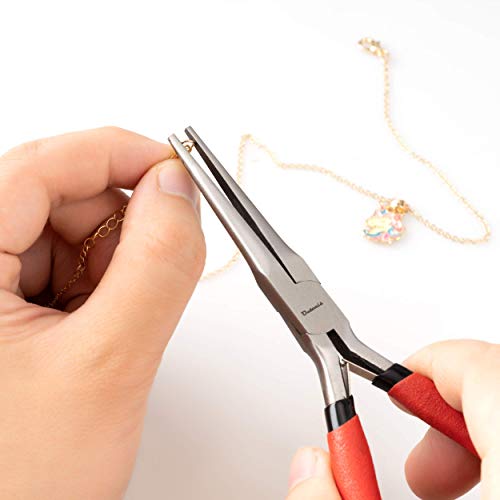 Needle Nose Pliers 6 Inch - Precision Pliers with Extra Long Tapering and Non-Serrated Jaws for Jewelry Making, Bending Wire and Small Object Gripping - Pack 1 - Image 6