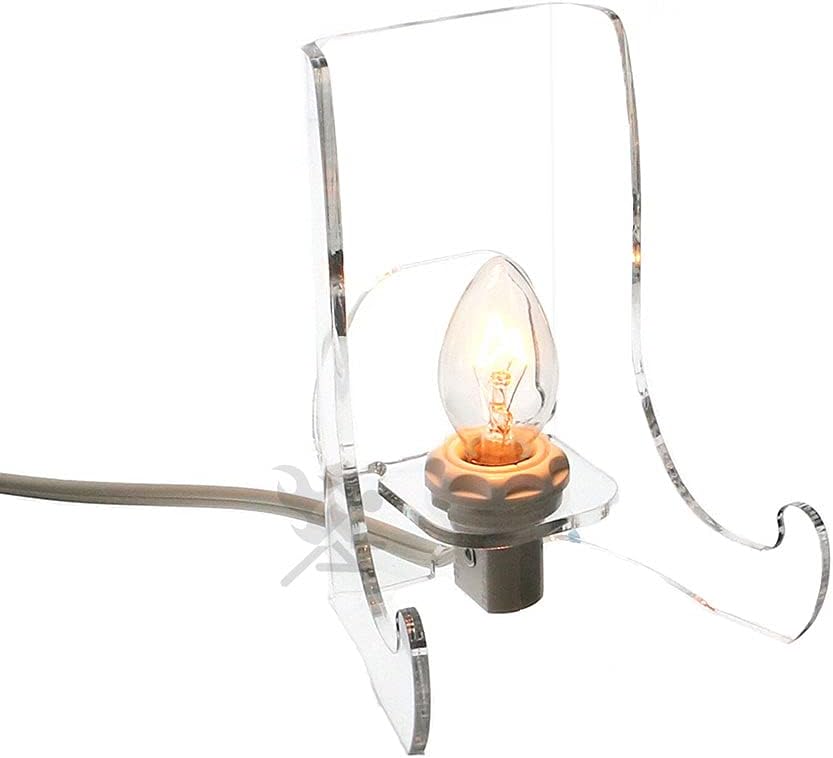 OnFireGuy Acrylic Lighted Display Stand Easel Back-lit Display 4.5" H x 3.5" W x 3" D