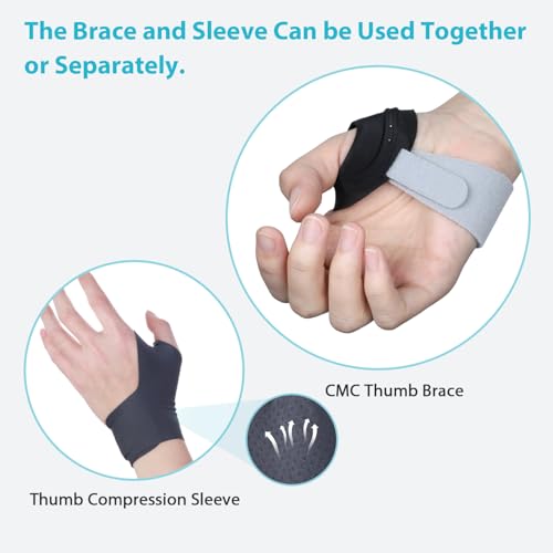 KD Thumb Brace Elite: CMC Thumb Brace for Osteoarthritis Joint Pain, CMC Joint Thumb Arthritis Brace, Provide Support and Allow for Movement (Small, Left Hand)