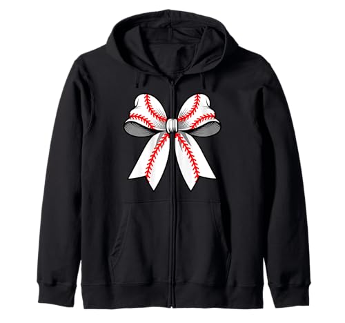 Baseball Coquette Bow Funny Baseball Mom Game Day Sudadera con Capucha