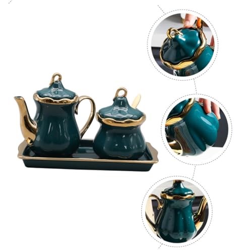 Bouteille huile vinaigre sauce soja et pot condiments céramique