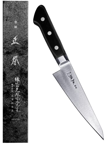 MASAMOTO VG Japanese Honesuki Boning Knife 14.5cm (145mm) - Made in Japan - Professional Boning Knife for Poultry, Meat, and Fish - Razor Sharp Japanese Stainless Steel Blade - Full Tang POM Handle