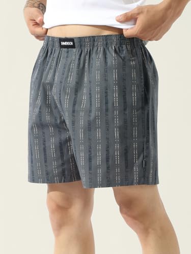 Image of DAMENSCH Gift Box Boxer Shorts Regular Fit 100% Cotton Inner Boxer Back Pocket Breathable Super-Soft Anti-Bacterial Microfibre Waistband Ultra-Light Innerwear for Men
