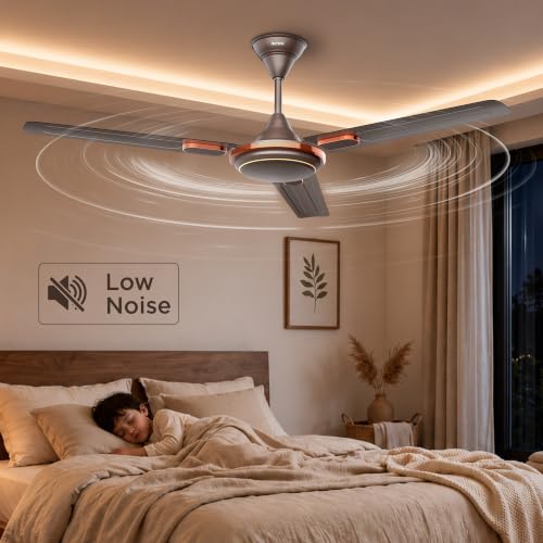 Image of Intex Aero Fighter Pro 1200MM Ceiling Fan | 380 RPM High Speed | 215 m /min Air Delivery | 14 Pole Motor | Double Ball Bearing | Inverter Compatible | Low Noise | Energy Efficient | Smoke Brown