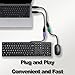 YARCHONN USB to PS/2 Converter Adapter Cable PS2 Female Keyboard Mouse Interface to USB 2.0 Male Adapter Connector Cord for Desktop Laptop-18cm/7in-2Pcs