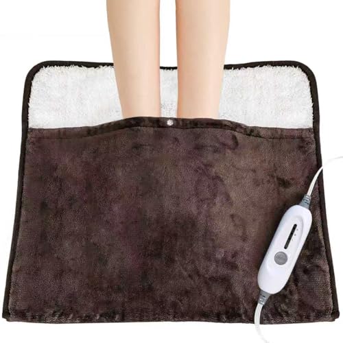 WarmMist Electric Heated Foot Warmers for Feet, 22&rdquo;&times;20&rdquo; Soft Flannel Sherpa Feet Warmers for...