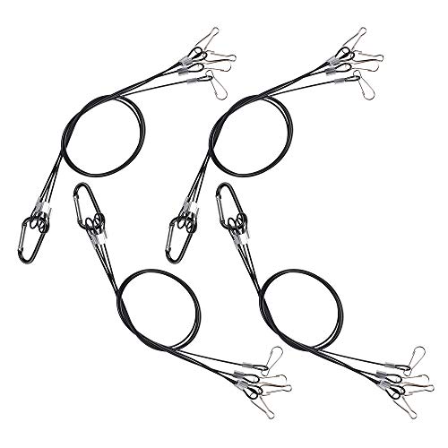 Yucool 4 Pcs Plant Hanging Basket, Stainless Steel Light Rope Hanger Holder With 2 Pcs Extension Chains,Used For Indoor And Outdoor Plant,Flower Pot And Decoration Rope Hanger #TOP2