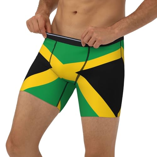 Flag of Jamaica Men's boxer briefs, high-elastic, breathable fabric, multiple sizes (S-2XL)3