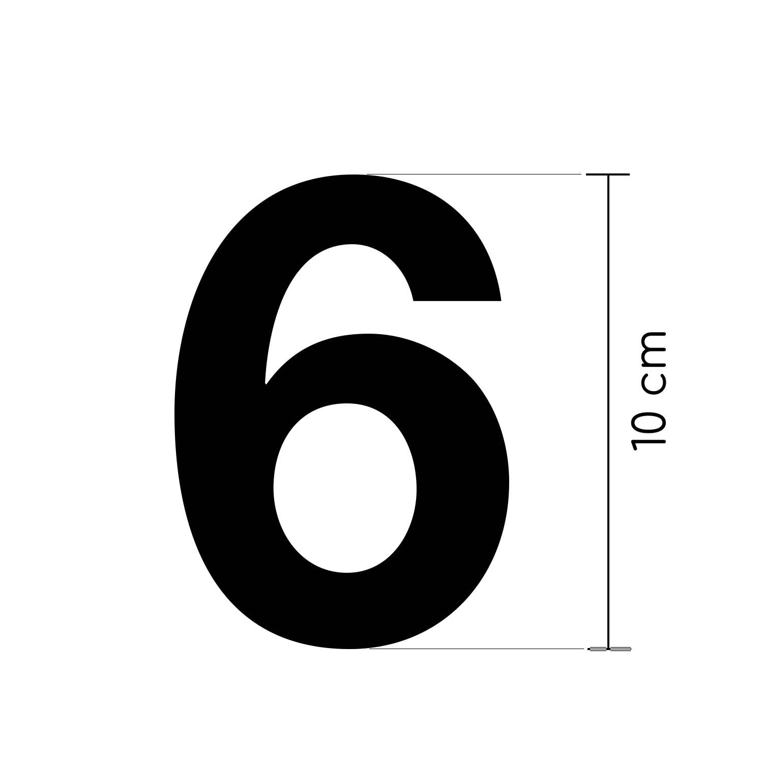 Cijfersticker nr. 9 in zwart | Hoogte 10 cm | Zelfklevend huisnummer, cijfer om buiten op te plakken, brievenbus, deur | Weerbestendig | kfz6739
