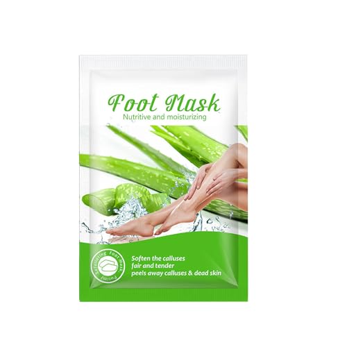 1 Pares Mascarilla Pies Exfoliante, Calcetines Exfoliantes de Pies,Foot Peel Mask para Mujeres y Hombres,Para Callos y Piel Seca(aloe vera)