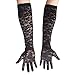 SYAYA Women Vintage Elegant Lace Long Elbow Gloves - Ladies 1920s Fashion Opera Gloves For Tea Party/Wedding/Dinner Parties (Black)