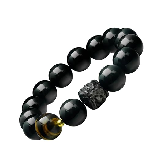 Black Obsidian Bracelet for Men and Women – Natural Crystal