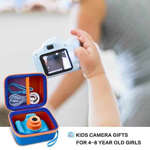 Camera Case Compatible With Seckton/For Rindol/For Vatenic/For Rikum/For Gktz Kid Toy Video Camera. Kids Digital Cameras Carrying Box For Cable, Battery, Sd Card (Box Only)-Orange Zipper #TOP5