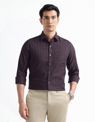 Image of Arrow Checked Slim Fit Mens Formal Shirt - Cotton, Breathable & Comfortable, Full Sleeves Shirts for Men