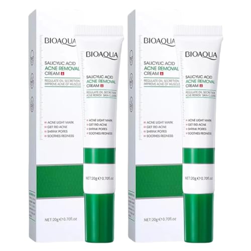 Cuidado de la Piel, Book 2 Piezas - Crema Limpieza Anti Acne Cuidado Facial Anti Cicatrices con Ácido Salicílico Elimina Espinillas Granos Barros Poros Imperfecciones Acné