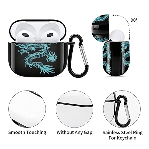 Omw2Fyb Blue Dragon Airpods 3 Case Cover For Airpods 3Rd Generation 2021 Soft Pc Protective Case Skin Portable Shockproof With Keychain #TOP4