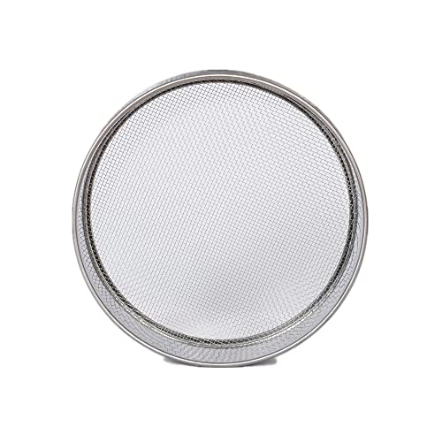 Tamis de sol de jardin – 25,4 cm – Tamis pour sable, roches, saleté, compost (écran en maille de 0,6 cm)