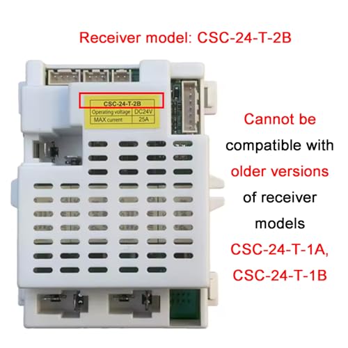 Kids Powered Ride On Car CSC-24-T-2B 24V Receiver,Controller Control Box Accessories for Original Replacement Parts,Compatible with CSC-24-T-2A, 3A, 3B - Thumbnail 7