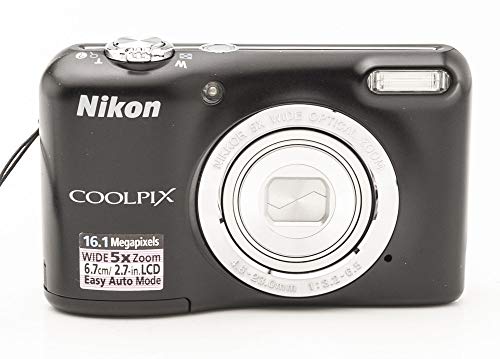 Nikon Coolpix L27 - Cámara compacta de 16.4 MP (Pantalla de 2.7, Zoom óptico 5X), Negro - Incluye Tarjeta de Memoria de 4GB y Funda [Importado]