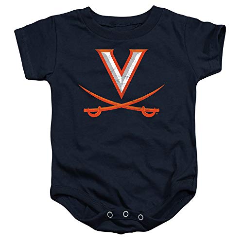 University of Virginia Official Primary Logo Unisex Infant Snap Suit for Baby,Navy, 6 Months