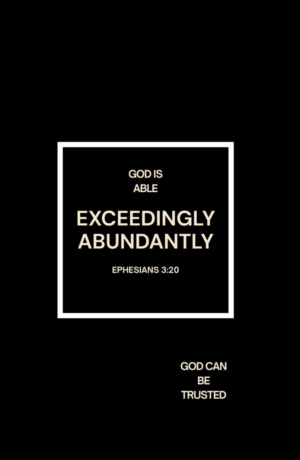 God Is Able: A Christian Journal to Strengthen Faith and Trust in God ( Black Hardcover )