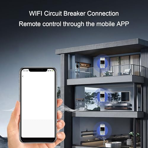 Disjoncteur intelligent circuit WiFi 63A réglable avec compteur d'énergie