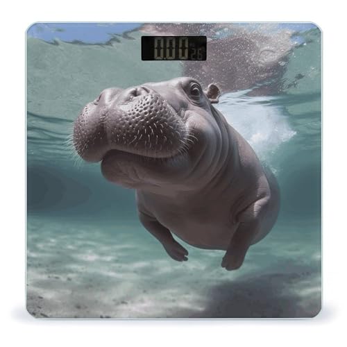 Báscula digital para baño FekiLoot con pantalla LCD miniatura 1