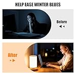 Qiuxunies Light Therapy Lamp 10000 Lux, Sunlight Lamp with Remote Control, 3 Color Temperatures & 4 Brightness Levels, Full Spectrum Light, Ideal as Desk, Bedside Lamp & Gift for Home/Office - Image 3