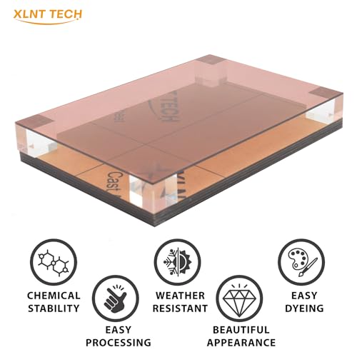 Image of 6 PCS Translucent Light Teal Cast Acrylic Sheets 8 inch x 12 inch x 0.118 inch, Plexiglass Plastic Sheet for Laser Cutting, Engraving Signs, DIY Projects.