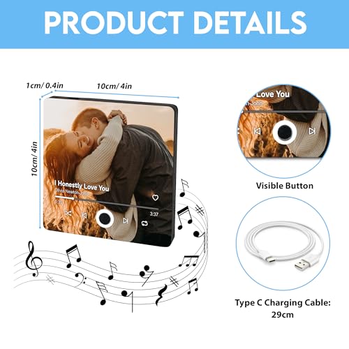 Imán decorativo personalizado placa musical cuadrada miniatura 5
