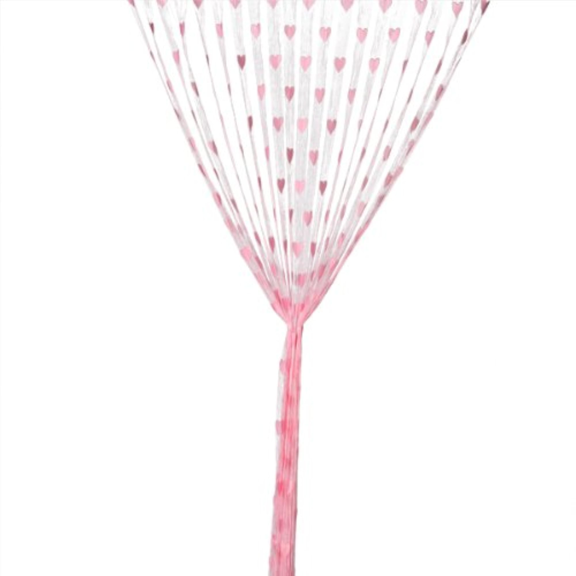 Heart Tassel String Door Curtain, Pink