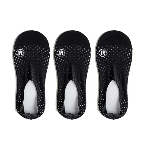 3 Pairs Thin Liner Non Slip No Show Socks For Men Cotton Thin High Elasticity Low Cut Ankle Socks With Non Slip Grips Black