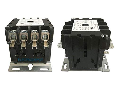 NEMA Definite Purpose Contactor Coil 120VAC, 4 Poles, 40A Rating, 2 Max HP Single Phase at 115V, 10 HP at 230V, 15 HP Three Phase at 480V